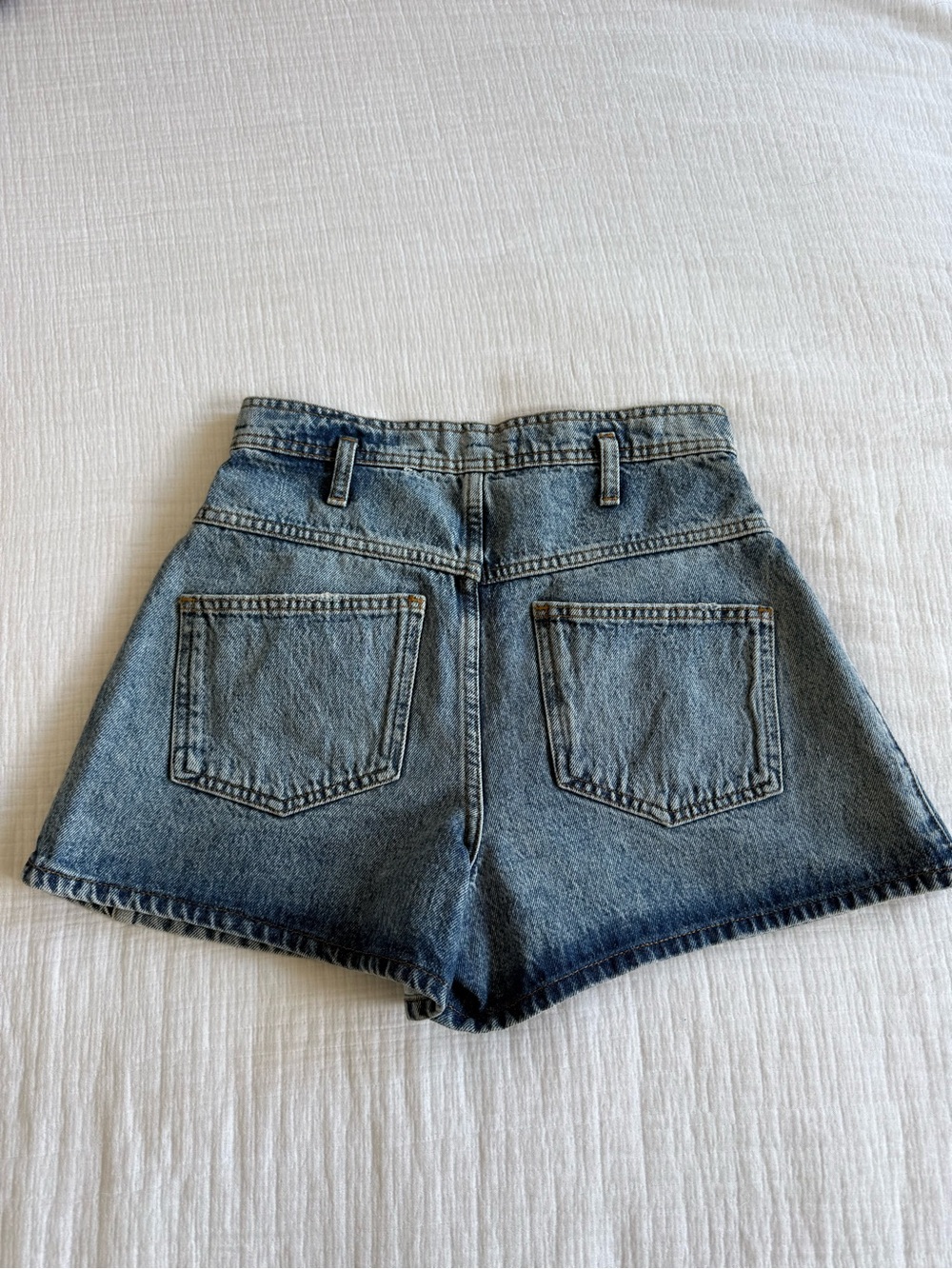 Maje Rhinestone Embellished Denim Shorts - Picture 4 of 5